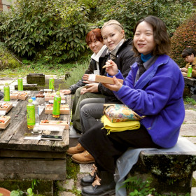 Lunch time was the first time in four years for international exchange